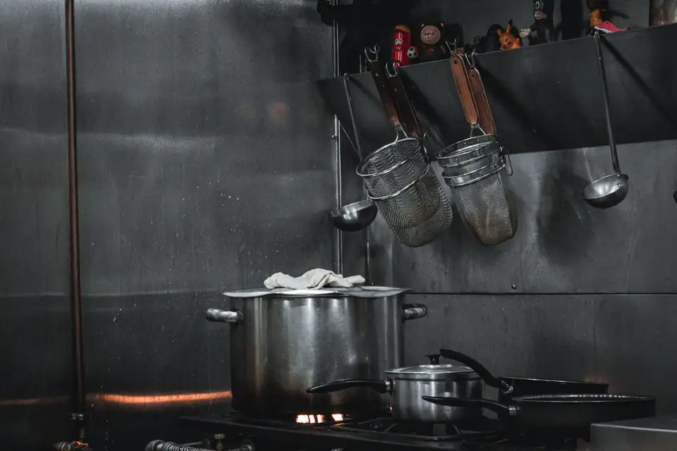 Stainless steel commercial kitchen